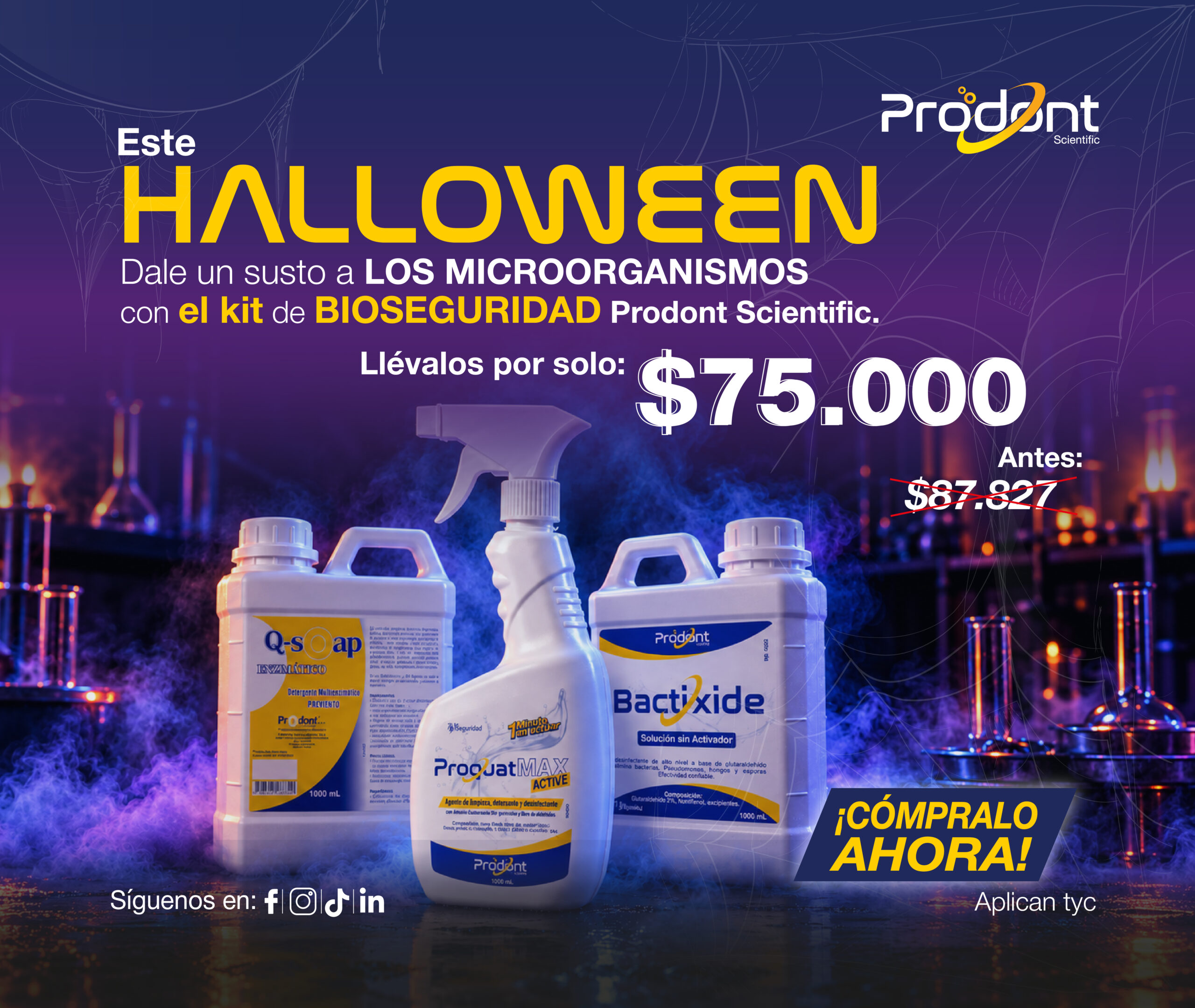 Oferta kit de biosegurdad y desinfección Kit de bioseguridad y desinfección