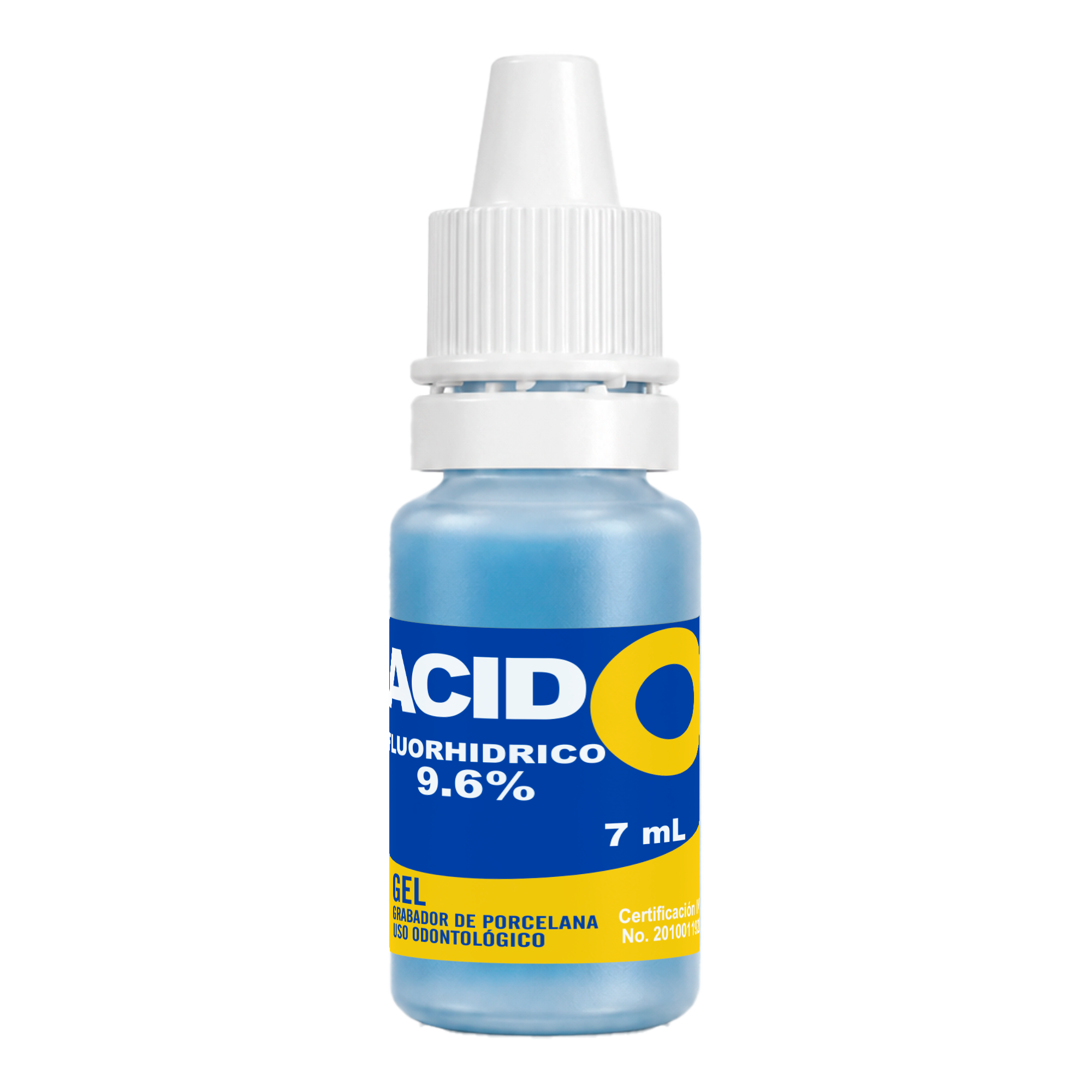 ACIDO FLUORHIDRICO 9.6% (Grabador de Porcelana) 7 mL